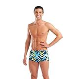 ARENA Men's Reversible Drag Suit Shorts Swimsuit Resistance Conditioning Pool Training Aid for Swimmers Athletic Mesh Fabric Fitness Competitive Internal Drawstring, Navy Blue/Multi, US Size 34