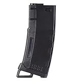 Lancer Tactical Airsoft M4 M16 Series Polymer 130 Round Capacity Transparent Window High Speed MidCap Airsoft Magazine