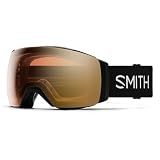 SMITH I/O MAG XL Snow Goggles – Adult Ski & Snowboarding Goggles with Interchangeable Lens, Anti-Fog Performance & 100% UV Protection – for Men & Women – Black, ChromaPop Pro Photochromic Gold Mirror
