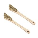 Rock Climbing Brush & Bouldering Brush with Thick Ultra Durable Boar's Hair Bristles and Ergonomic Handle for All Climbing Holds & Climbing Chalk Types Indoor or Outdoor (CJ-CB2024B (2 PCS))