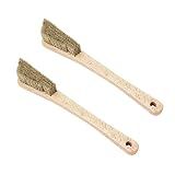 Rock Climbing Brush & Bouldering Brush with Thick Ultra Durable Boar's Hair Bristles and Ergonomic Handle for All Climbing Holds & Climbing Chalk Types Indoor or Outdoor (CJ-CB2024B (2 PCS))