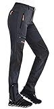 Postropaky Womens Outdoor Snow Ski Pants Waterproof Hiking Insulated Softshell Pants Snowboard Zipper Bottom Leg(Grey8S)