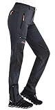 Postropaky Womens Outdoor Snow Ski Pants Waterproof Hiking Insulated Softshell Pants Snowboard Zipper Bottom Leg(Grey8S)