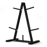 Amazon Basics 1-inch Weight Plate Tree Rack for Home Gym Storage
