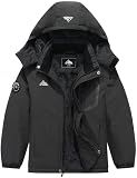 QUCOOM Boy's Waterproof Ski Jacket kids Winter Snow Coat