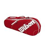Wilson Advantage Team Triple Tennis Racket Bag - Red/White, Holds up to 3 Rackets