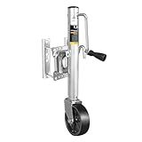 Torin 1000 lbs Trailer Jack with Wheel, Heavy Duty Swivel Boat Trailer Jack Single Wheel, 10" Lift, Bolt-on Trailer Tongue Jack for RV Boat ATR39001B-2