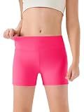 Haloumoning Girls Athletic Shorts Kids High Waisted Dance Biker Shorts