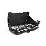 Coleman Triton 2-Burner Propane Stove, Portable Camping Cooktop with 2 Adjustable Burners & Wind Guards, 22,000 BTUs of Power for Camping, Tailgating, Grilling, BBQ, & More