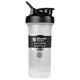 BlenderBottle Classic V2 Shaker Bottle Perfect for Protein Shakes and Pre Workout, 28-Ounce, Clear/Black