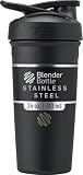 BlenderBottle Sport Flip Stainless Steel Shaker Bottle 24 oz Black