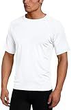 Kanu Surf Men's Standard Short Sleeve UPF 50 Swim Rash Guard Sun Shirt (Regular & Extended Sizes), White, Large