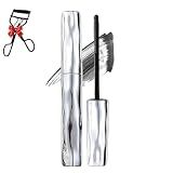 Curling Silver Stick Mascara, Metal Wand Tubing Mascara, Waterproof Fiber Mascara, Eyelash Primer,Tubular Eyelash Primer,Waterprooflong Curling Mascara,Natural and Non-smudged (Black)