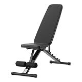 Amazon Basics Adjustable Workout Weight Bench Press, Foldable for Home Gym, Supports up to 660 Pounds, Black