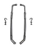 Snowmobile Ice Scratchers - Stainless Steel with Pressed and Welded Carbide Tips Universal on All Snowmobiles with Forward and Reverse with Rail Saver mounts Included!