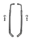 Snowmobile Ice Scratchers - Stainless Steel with Pressed and Welded Carbide Tips Universal on All Snowmobiles with Forward and Reverse with Rail Saver mounts Included!