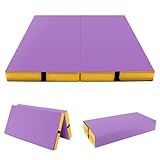 Giantex 4' x 4' Folding Gymnastics Mat with Carry Handles, Bio-Folding Tumbling Mat for Kids & Cheerleading