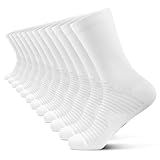 PAPLUS Athletic Crew Compression Socks (6 Pairs) for Men & Women, Running Socks With Arch Support for Nurses, Travel, Everyday