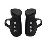 Adult Running Pods 2.0 lbs Set Ultra-Dense Metal Alloy Hand Weights with Anti-Slip Finger Loop for Running, Outdoor Training for Adults - 2 Pods, 1.0 lbs each - Black + Free E-Book Workout Guide