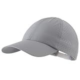 Connectyle Men's Race Day Performance Running Hat Quick Dry Outdoor Sports Cap Baseball Sun Hat for Fishing Hiking Golf Grey