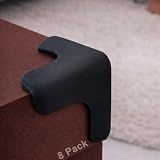 Corner Protector for Baby, 8 Pack EVA Foam Baby Proofing Corner Guards, Soft Y-Shaped Furniture Edge Protectors for Tables and Sharp Corners, Tear-Resistant Updated Design, Black