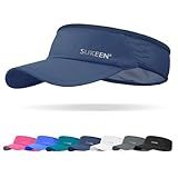 Sukeen Sports Sun Visor Men Women Lightweight Packable Cooling Stretchy Visor Hat for Running, Tennis, Golf Navy Blue