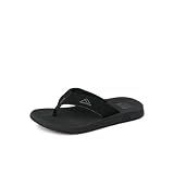 Reef Phantoms Mens Beach Flip Flop, Water Friendly, Soft and Supportive Molded Footbed, Black, 10