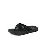 Reef Phantoms Mens Beach Flip Flop, Water Friendly, Soft and Supportive Molded Footbed, Black, 11