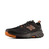 New Balance Men's 410 V9 Trail Running Shoe, Faded Black/Team Orange, 10