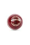 SG Bouncer Leather Ball | Red | Adult Size | Leather | Unisex | High-Performance | Durable | Professional Grade | Ideal for Fast Bowling | Shock Absorbing | Premium Quality