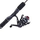 Ugly Stik GX2 Ice Spinning Reel and 36" Fishing Rod Combo, 1-Piece, Graphite and Fiberglass Rod with Clear Tip Design