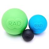RAD Rounds – 3 Density Yoga Massage Ball Set for Deep Tissue Myofascial Release – Therapy Balls for Feet, Back, Neck, Jaw & Forearms – Trigger Point & Mobility Therapy (3-Pack)