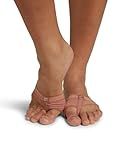 Capezio Women's Footundeez Lyrical/Modern Shoe and Flexibility for Dance, ExoArmour Suede Sole for Traction and Protection, Light Suntan, Large (US Women's 10-11)