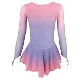 JoyCan Girls' Pink Figure Skating Dress Show Uniform for Performance and Competition