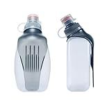 HECHZSO Water Bottle for Running No Bounce Water Bottle with Clip and Cover Cap,BPA-Free Plastic, 8.8oz (250ml) for Running/Marathon/Walking/Hiking/Cycling/Trail/Skiing (1 Pack)