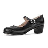 Colonial 325 Women’s Folklorico Shoes with Nails – 5cm Heel, 7.5 US / 24.5 MX, Black