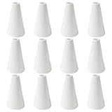 Fun Express Cheer Megaphone Bulk 12 Pack - Mini Megaphones for Kids Cheerleading & Sports Events | DIY White Plastic Bullhorn Set with Handle Perfect for School Spirit, Football Games & Party Favors