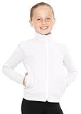 STRETCH IS COMFORT Girl's Warm Up Techno Jacket White X-Large