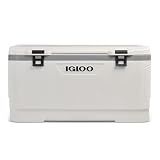 Igloo Marine Ultra 150 Qt Latitude Hard Cooler, White | Insulated Ice Chest, Holds 250 Cans, Threaded Drain Plug, Rust-Resistant Stainless Steel Screws, Non-Slip Handles