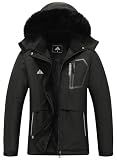 MOERDENG Women's Waterproof Winter Coat Softshell Hiking Jacket | Detachable Hood, Multiple Zipper Pockets, Breathable, Windproof Waterproof For Winter Sports & Travel