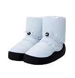 Daydance Teen Girls Women Ballet Warm up Booties Dance Shoes with Adjustable Drawstring Blue