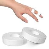 0.6'' x 32.8 feet Athletic Tape for Fingers Toes Hands 2 Rolls Finger Tape Sweat-Proof Sports Cotton Tapes for Rock Climbing Volleyball Tapes Football (White)