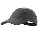 Connectyle Breathable Running Hat for Men Women Outdoor UPF 50+ Baseball Cap Lightweight Quick Dry Golf Hat Dark Grey