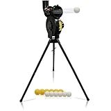 PowerNet Launch F-lite Baseball & Softball Pitching Machine, Adjustable Height and Angles, Variable Speed Up to 90 MPH, Batting Practice Ball Launcher (F-lite)