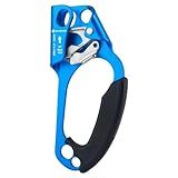 NewDoar Right Hand Ascender Rock Climbing Tree Arborist Rappelling Gear Equipment CE Certified Rope Clamp for 8~13MM Rope(Blue-Right)
