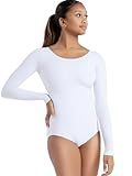 Capezio Women's Long Sleeve Leotard,White,Small
