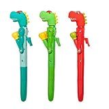Senroce 3 pcs Boxing Pens Dinosaur Pen Funny Ballpoint Pens