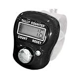 LCD Finger Clicker - Digital Tally Counter, Display Ticker Ring with Clear Number Screen, Lightweight with Easy Reset, Hand Counter for Crochet Workouts Swimming, School Sports for Goods Lap