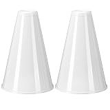 Teyva Daily 2 Pcs Plastic Cheer Megaphone Cheerleading, White
