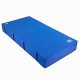 We Sell Mats 12 Inch Thick BiFolding Gymnastics Crash Landing Mat Pad, Safety for Tumbling, Back Handspring Training and Cheerleading, 4 ft x 8 ft, Blue